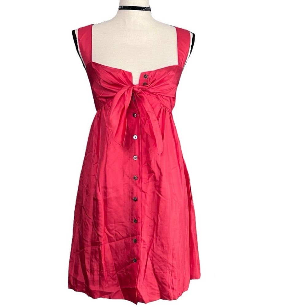 Elie Tahari hot pink silk babydoll dress